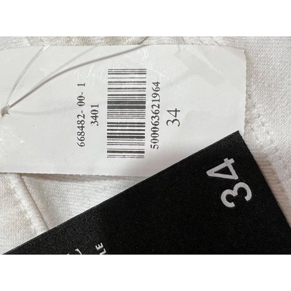 NWT BANANA REPUBLIC High Rise Skinny Ankle Jeans Sz 34 White Stretch #668482 - Picture 4 of 7